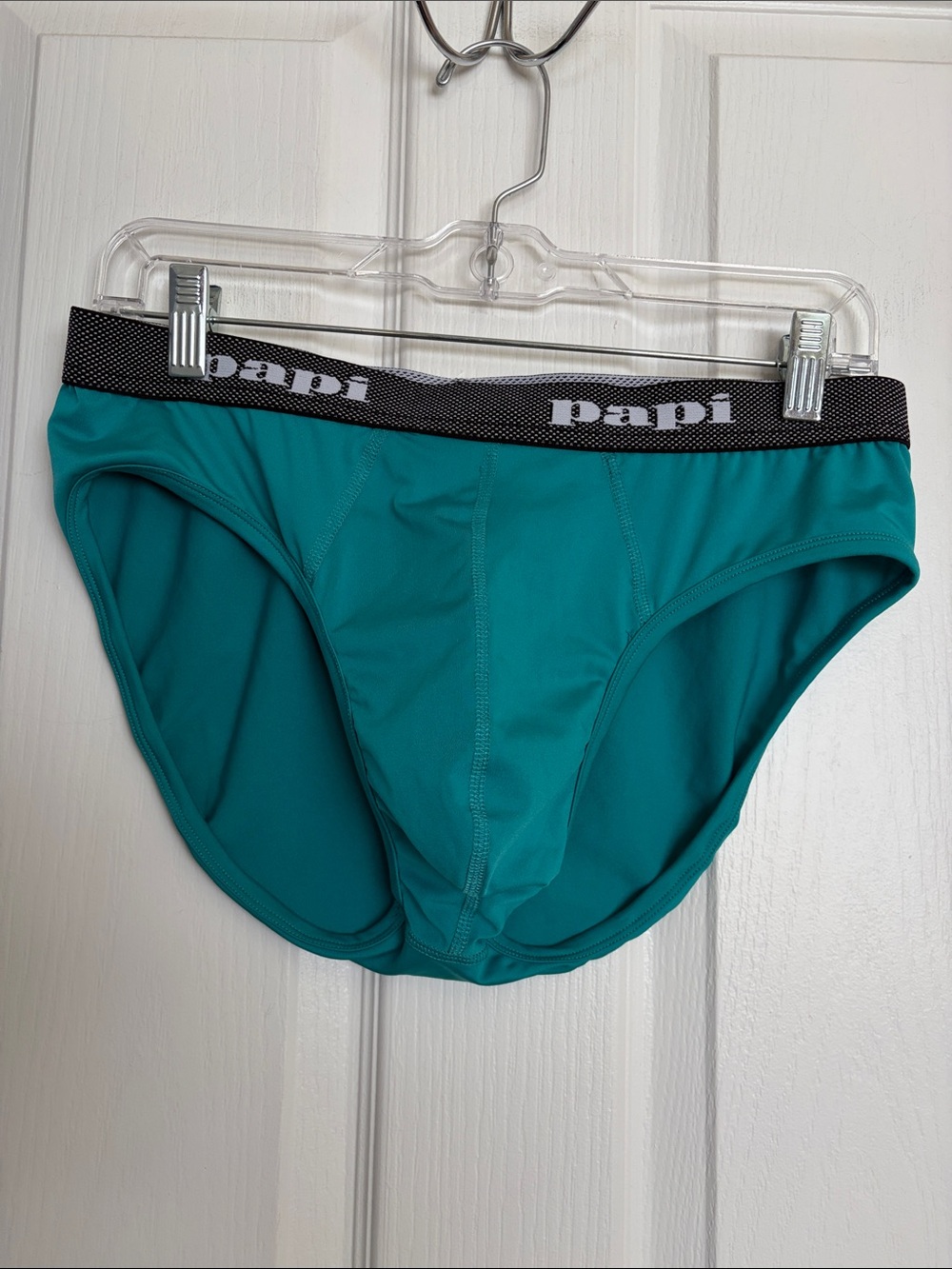 Papi Briefs, green with black waistband.